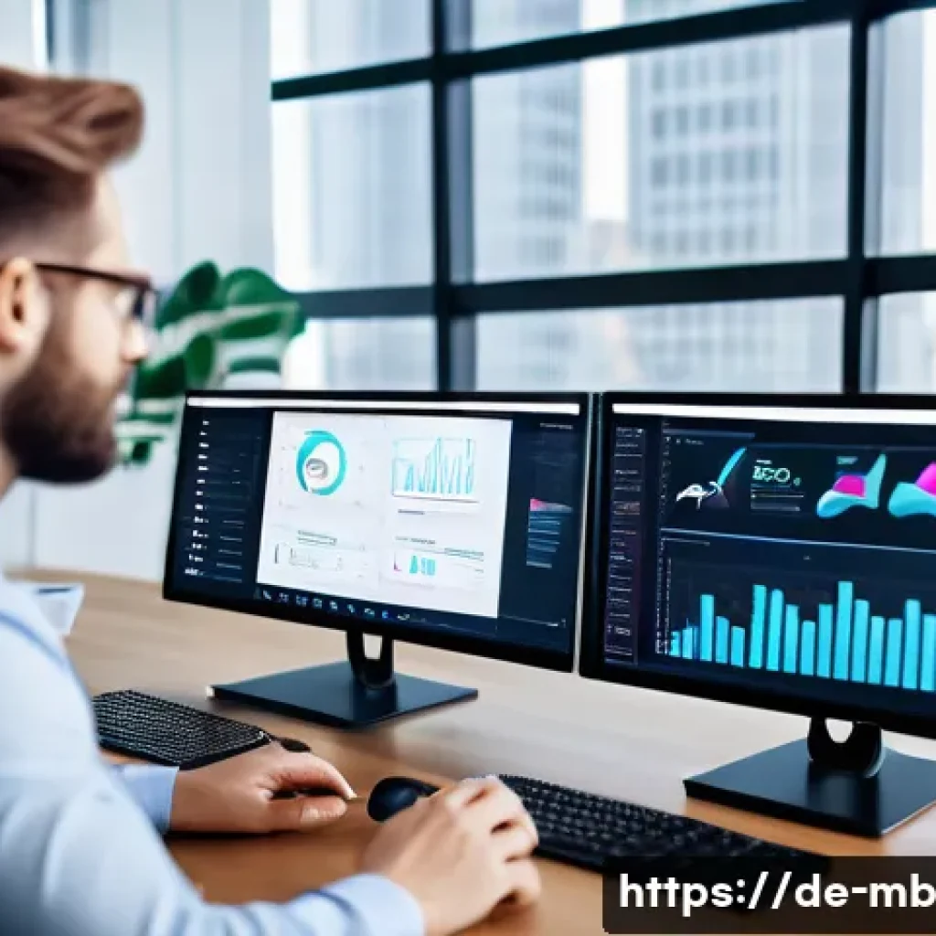 온라인 평판 위기 대응 매뉴얼 - A modern office setting with a diverse team of professionals actively monitoring social media feeds ...